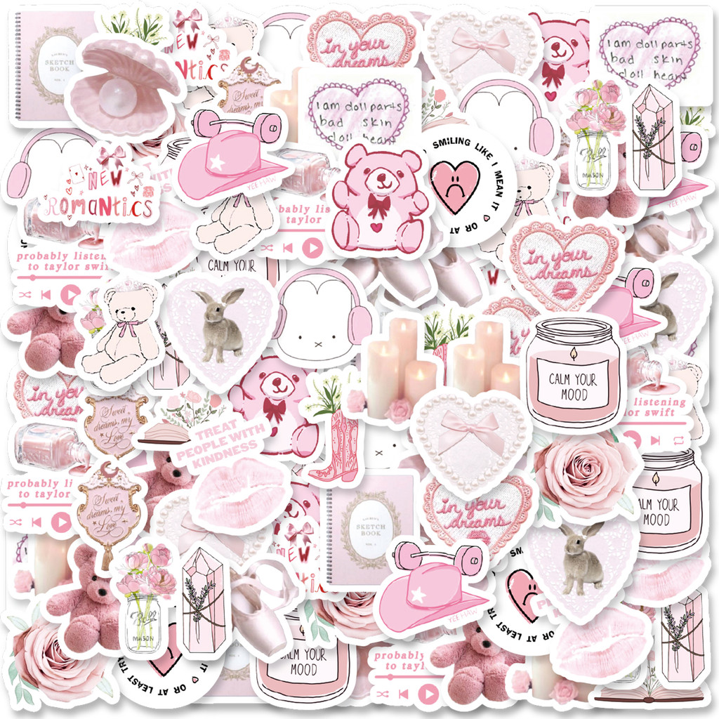 

46pcs Theme Pattern Stickers, Suitable for Valentine Parties, Photo Albums, Notebooks, Phone Cases, Water Bottle