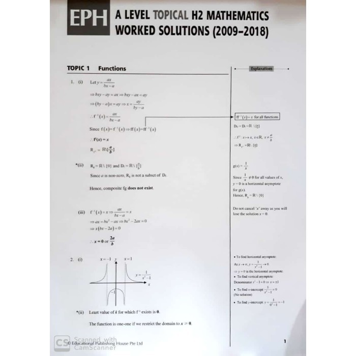 

A Level H2 Topical Examination Questions Mathematics