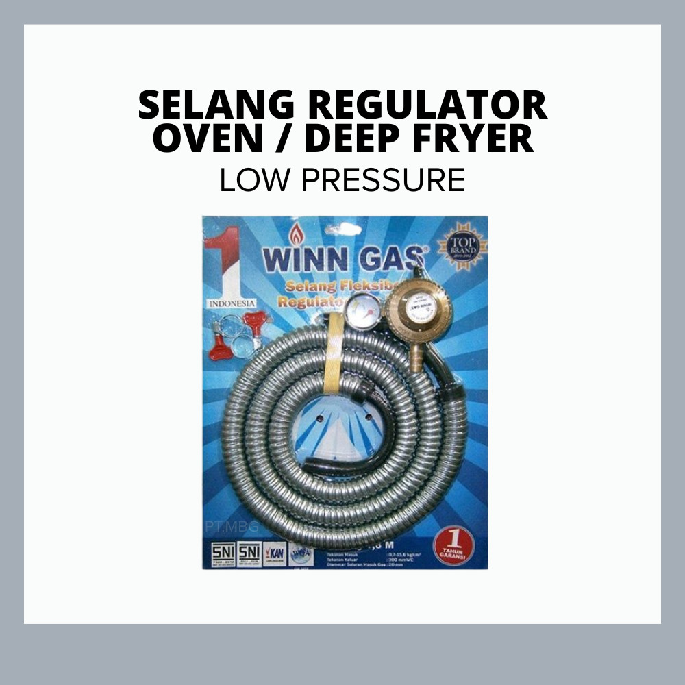 Selang + Regulator LPG Winn gas oven deck fryer dan roaster