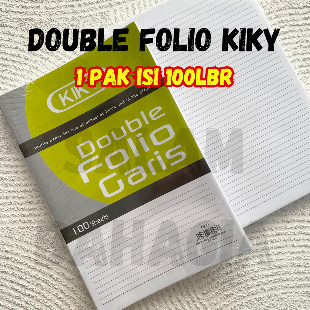 

kertas double folio bergaris kiky 100lbr
