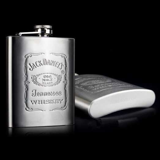 Botol Minum Gepeng Stainless Steel Vodka Wisky Wine - Bulat