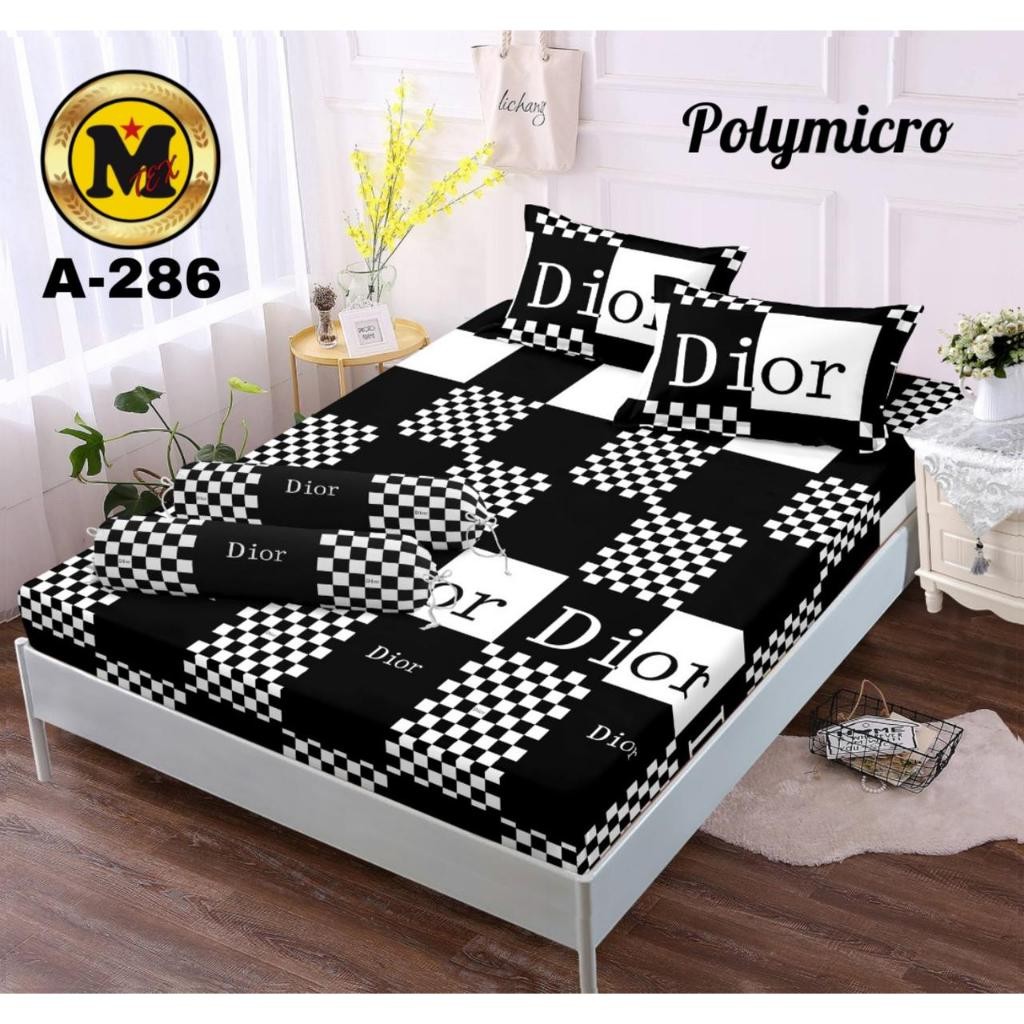 (PROMO) Sprei DIOR uk 180 x 200 & seprei karakter 160 x 200 FREE SARBAN & SARGUL / seprai karakter i