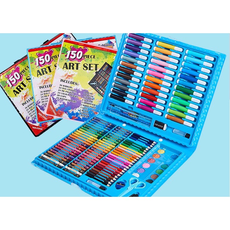 

PLAOSANSTORE Crayon Mewarnai Pensil Krayon 150 Warna Alat Menggambar atau Mewarnai / Water color Pen/Pencil/Crayon