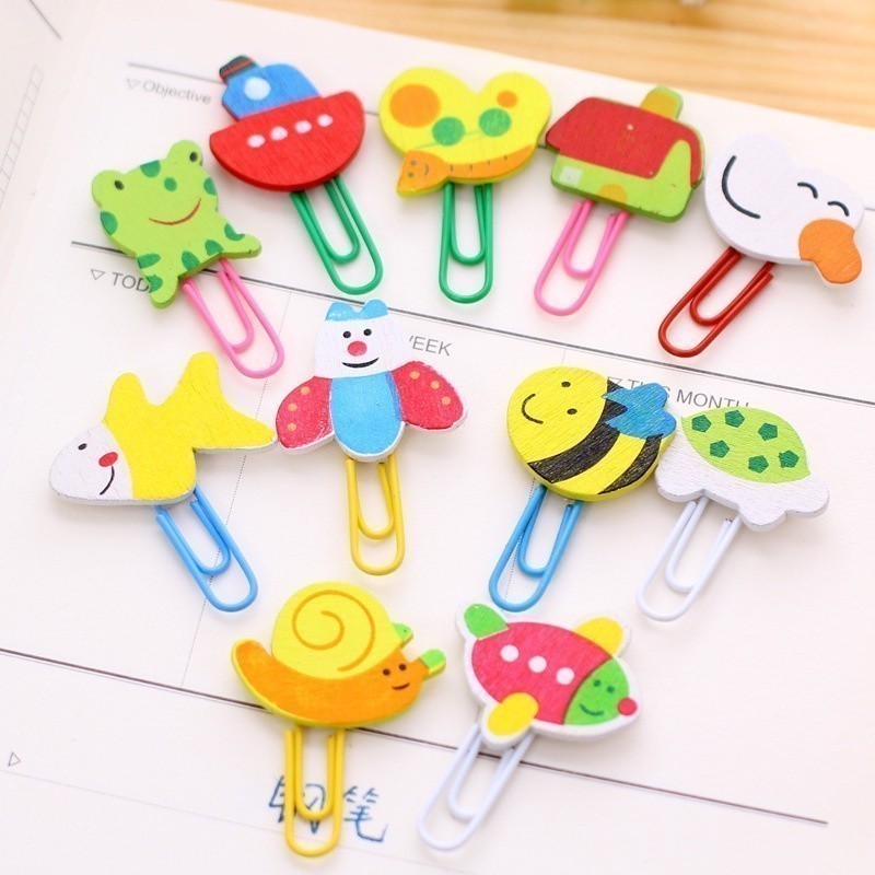 

Penjepit Klip Kertas Karakter Paper Clip Korean Push Pin Set 12pcs 889