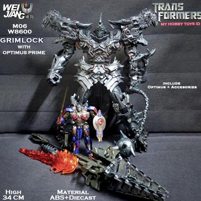 MAINAN ACTION FIGURE TRANSFORMERS WEIJIANG M06 W8600 GRIMLOCK LEGEND ORIGINAL