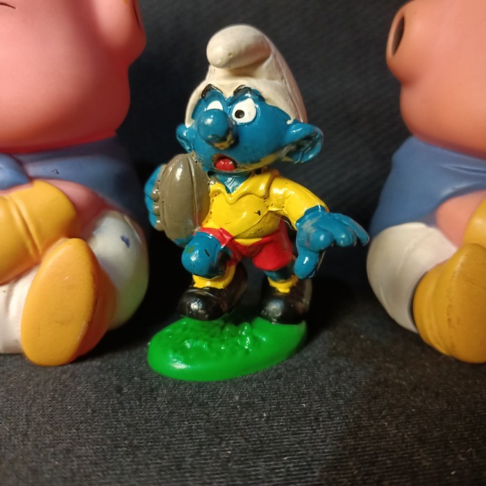 smurf run american football vintage figure loose