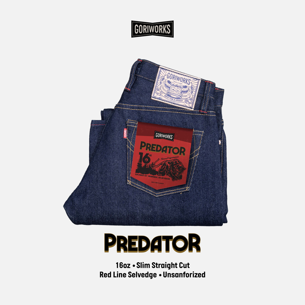 Gori Works - Predator - Selvedge Raw Denim - Slim Straight Cut