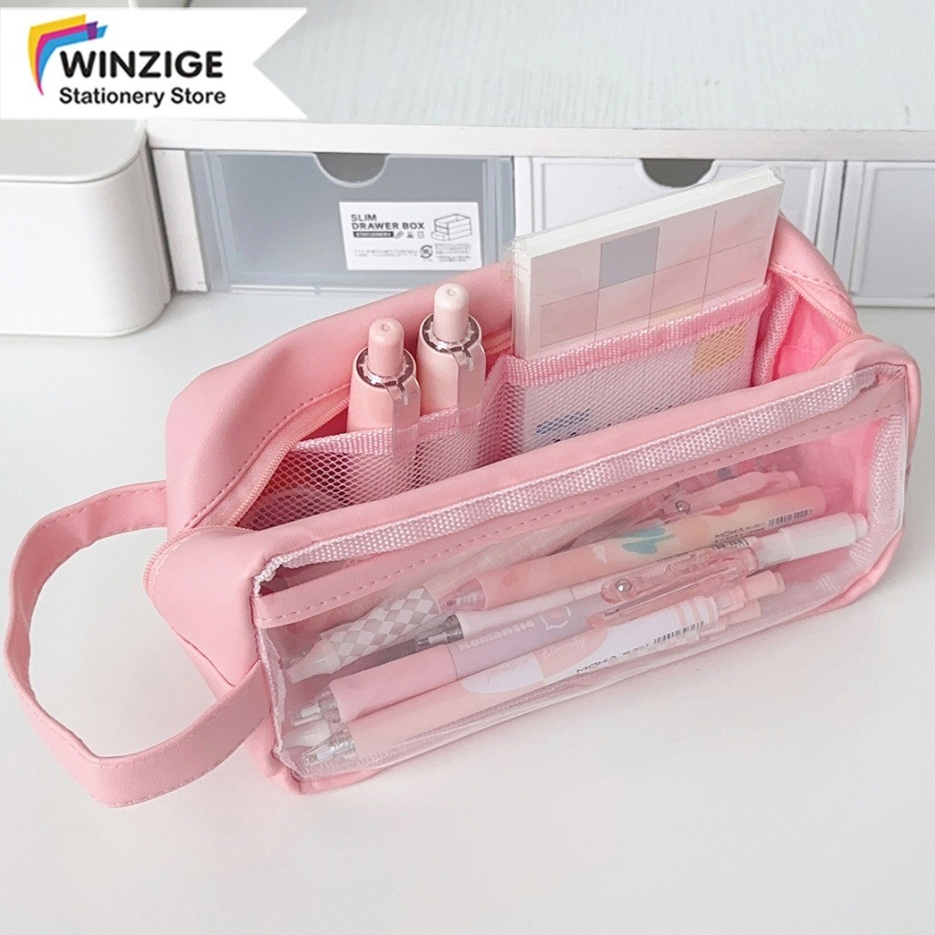 

Diskon 6.6 Winzige Kotak Pensil Transparan Kapasitas Besar Tempat Pensil Aesthetic Pencil Case Large Pen Pouch Lucu Korea Stationery Organizer Tempat Pensil Anak Perempuan Berwarna-Warni