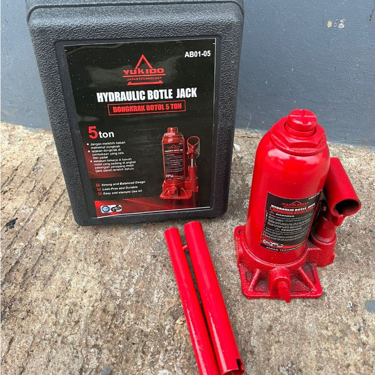 Seperti TEKIRO dongkrak botol 5 Ton / hydraulic jack 4 ton Yukido ori
