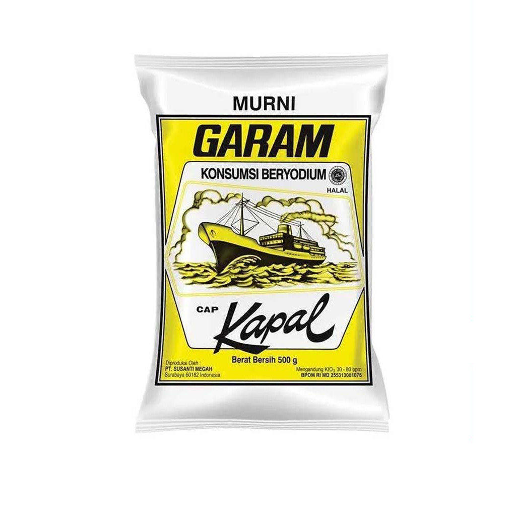 

Garam Cap Kapal 500gr Murni