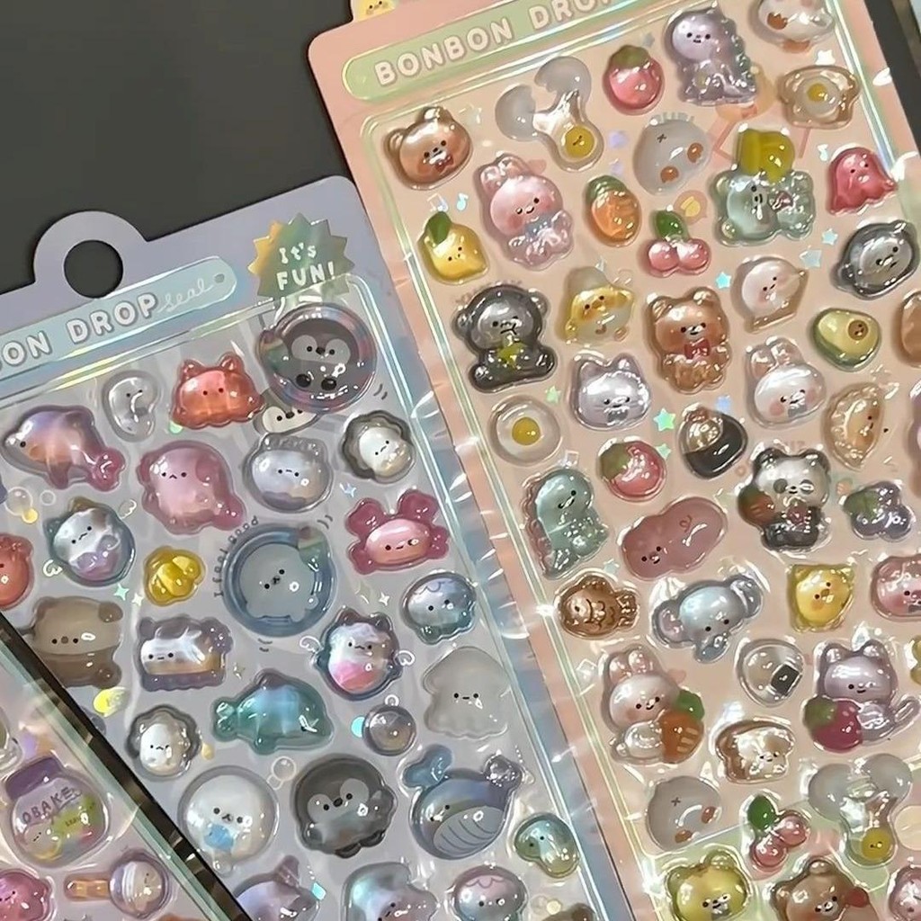 

Jelly 3D Stickers Bubble Stiker Lucu Dekorasi Anti Air Journal Diary Anak Gwiyeo