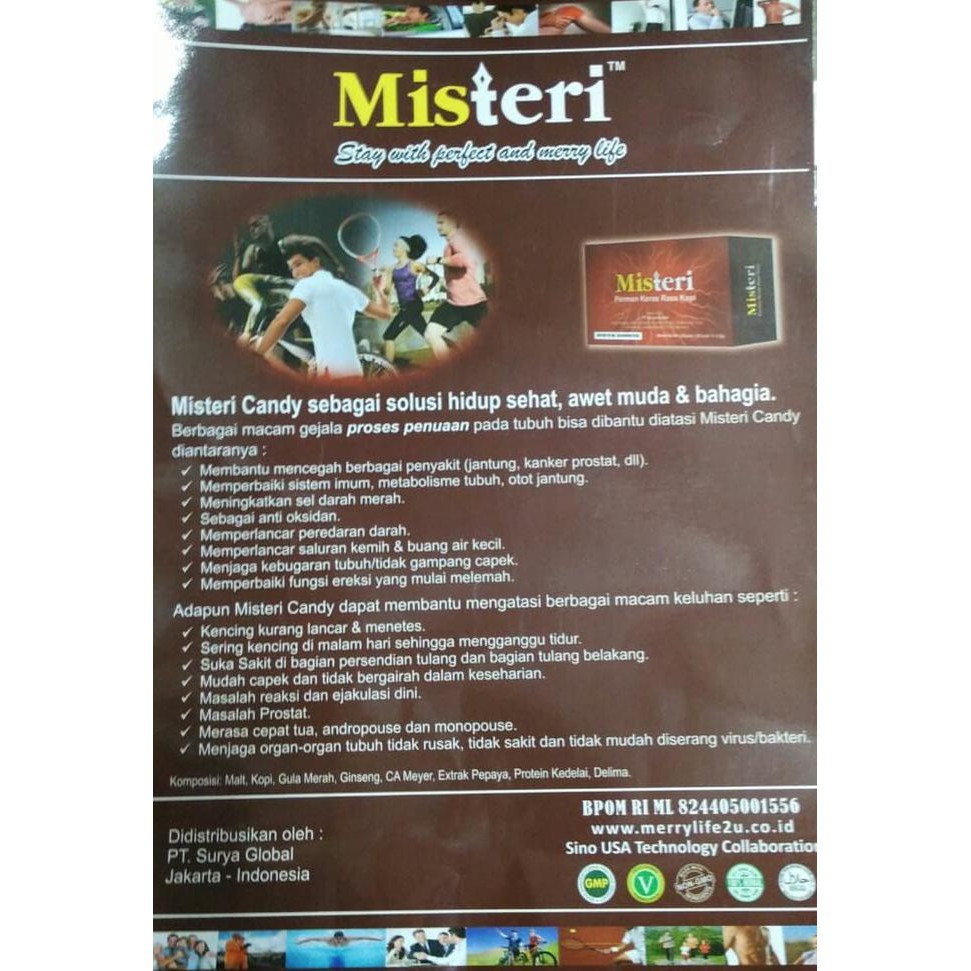 

DISKON (Jual!!) Misteri Ginseng & Coffee energetic candy permen kopi BPOM isi 30pcs