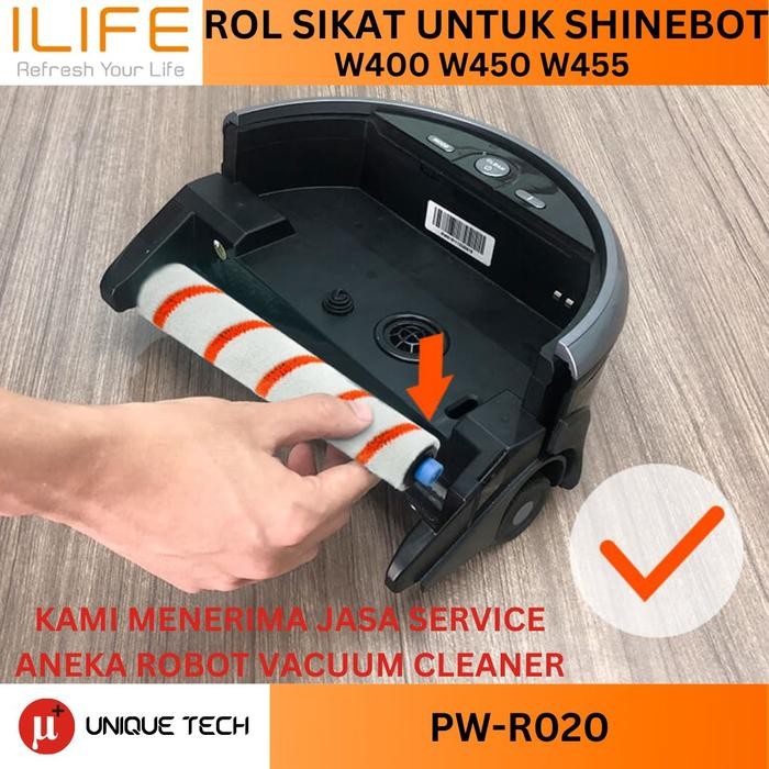 MOPPING ROLLER BRUSH SIKAT ROLL W400 W450 W455 ILIFE SHINEBOT PW-R020