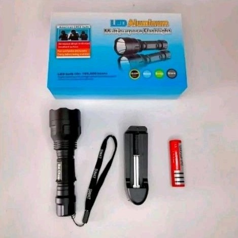 Senter LED C8 Cahaya Kuning Swat police 99000W Super Terang