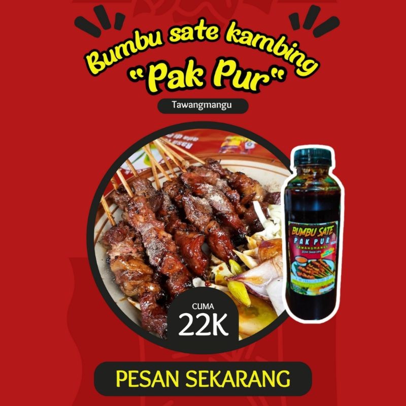 

BUMBU SATE KAMBING PAK PUR TAWANGMANGU ASLI SOLO
