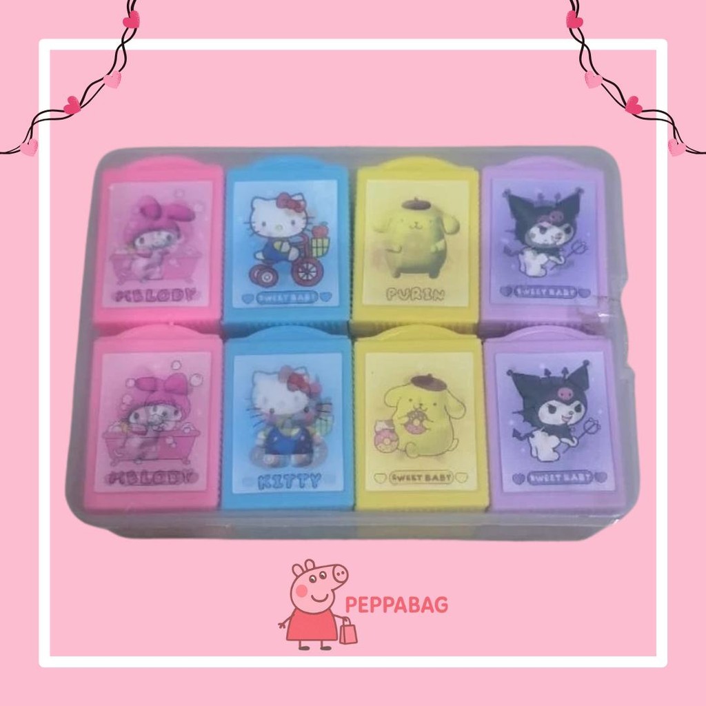 

Penghapus Magic Box Eraser Sanrio Kuromi Melody Cinnamonroll - ES0487