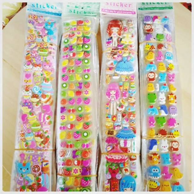 

by.looca Sticker Timbul 3D / Stiker Anak / Stiker dot emboss