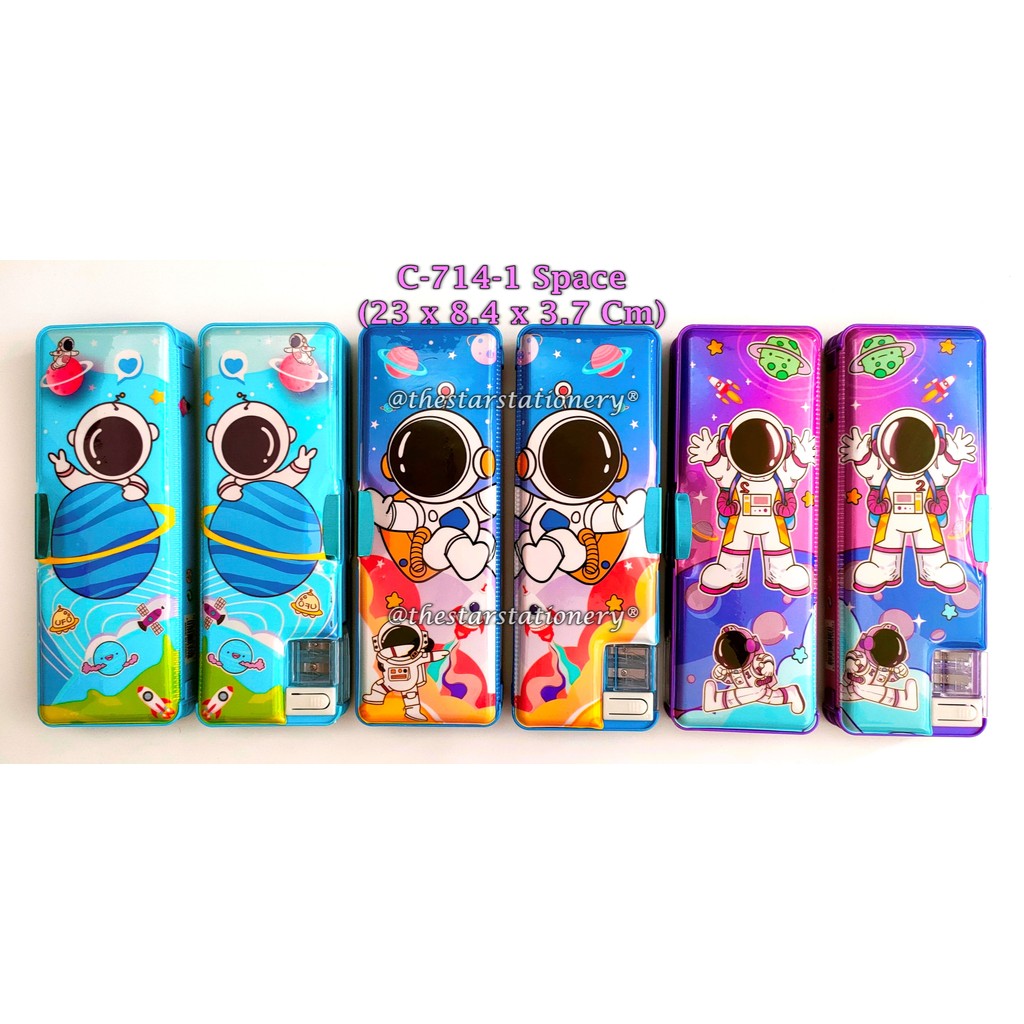 

(1 Biji) Kotak Pensil Magnet Space C-714-1 / Tempat Pensil Magnet 23*8.4*3.7 Cm