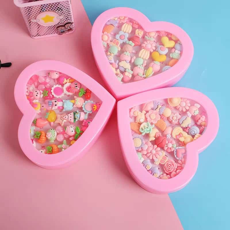 cicin box anak isi 36pcs cicin boneka cicin lucu cincin karet box love anak cincin pink mainan anak 