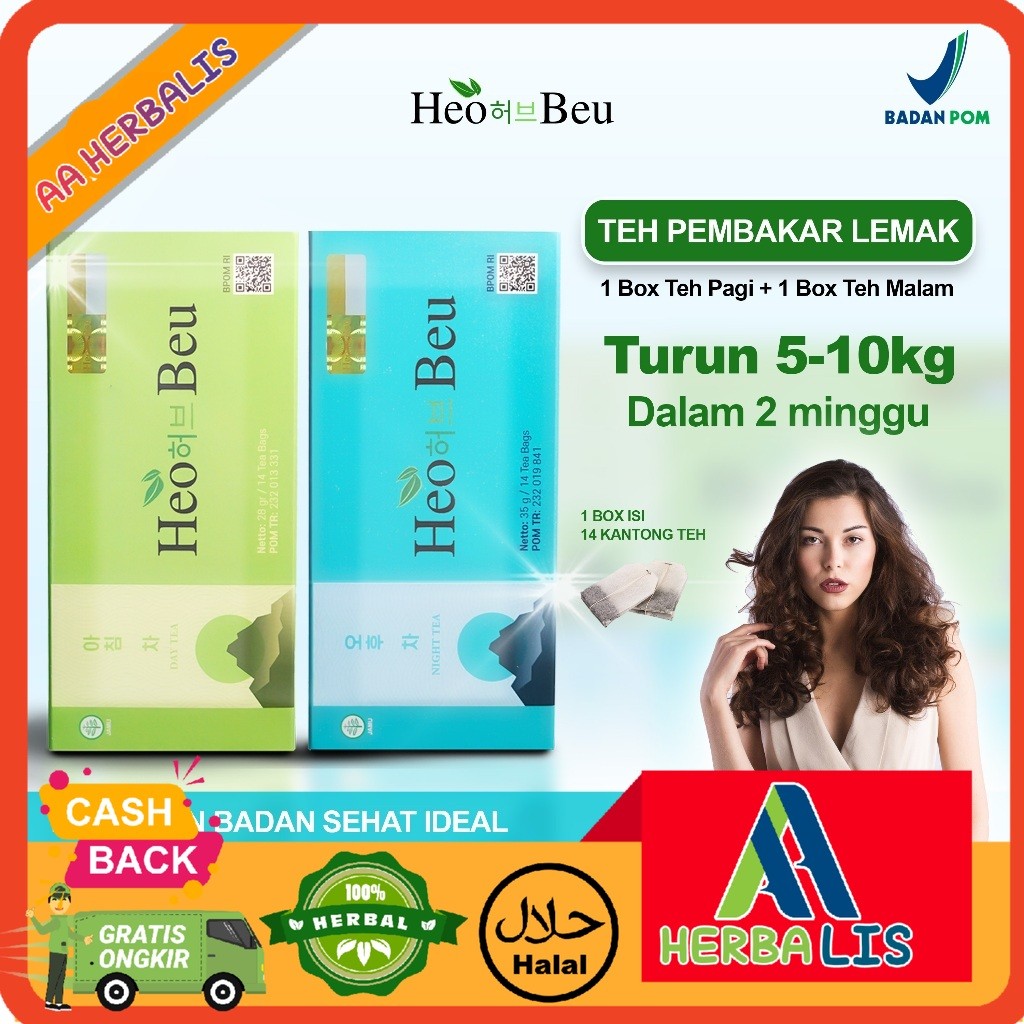 

Heo Beu Teh Diet Pembakar Lemak 1 Paket 14 Hari Pagi Malam Heo Beu Sliming Tea Original Teh Heo Beu Slimming Tea Honey 1 Paket Day dan Night