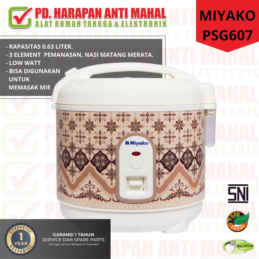 Miyako Rice Cooker PSG 607 /  Penanak Nasi MiyakoPSG607 / Miyako607