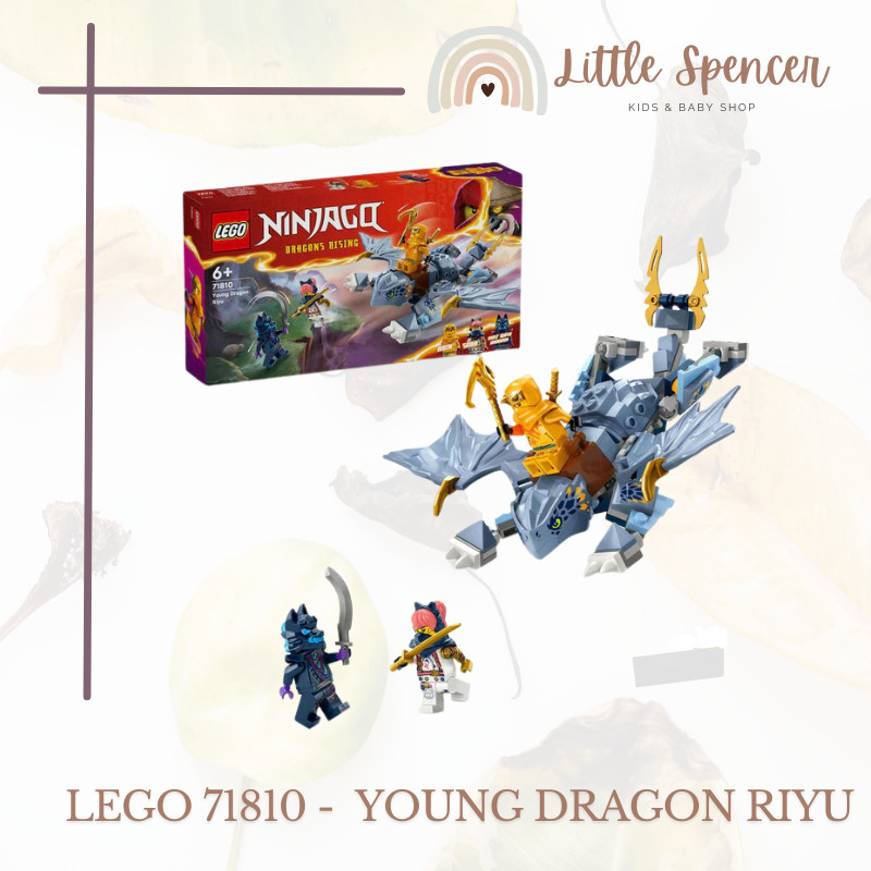 LEGO Ninjago 71810 Young Dragon Riyu (132 Pieces) Ninja Toys - Mainan Anak Susun Balok (6 Tahun+)