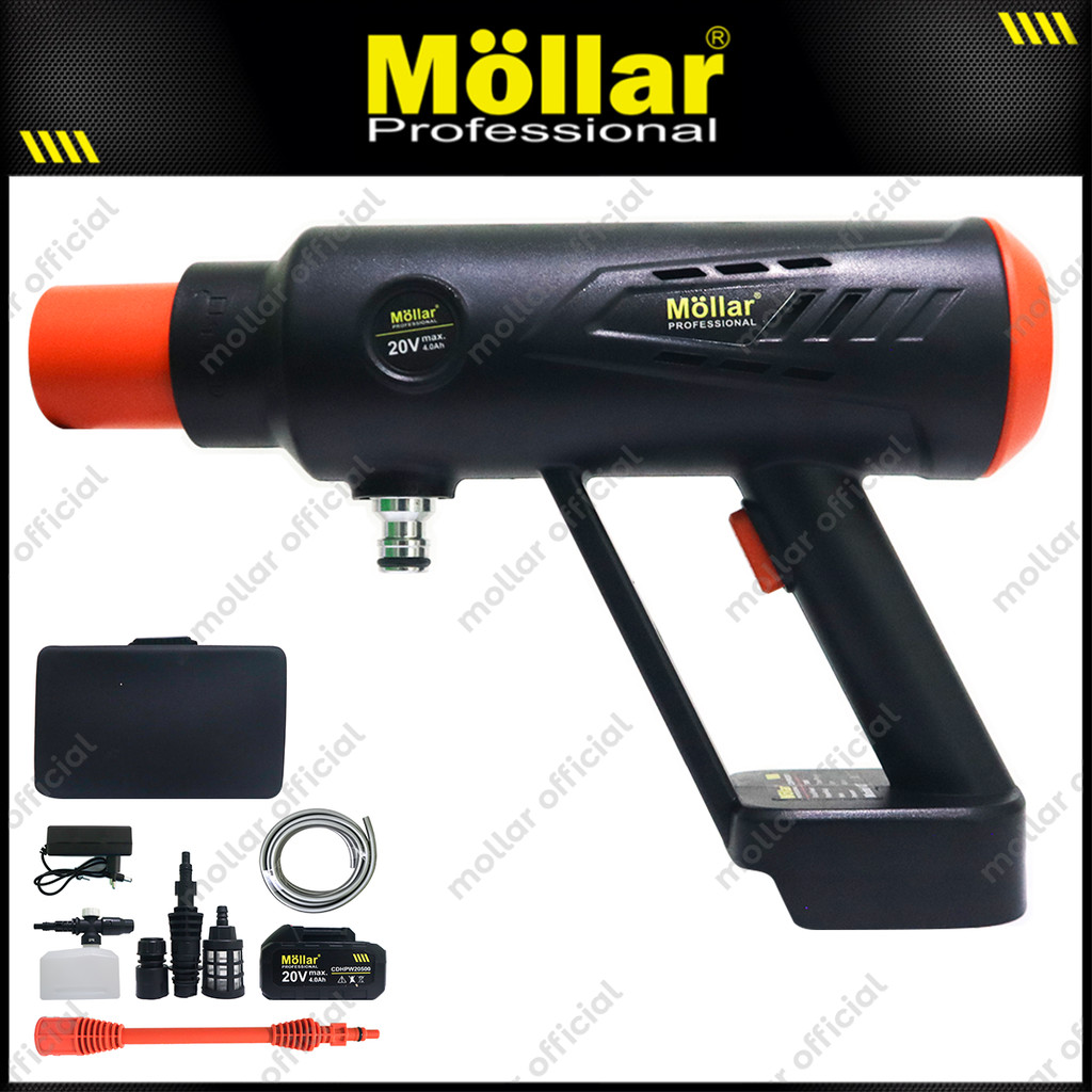 MOLLAR 20500 Mesin Cuci Steam Motor Baterai 20V Cordless Jet Cleaner