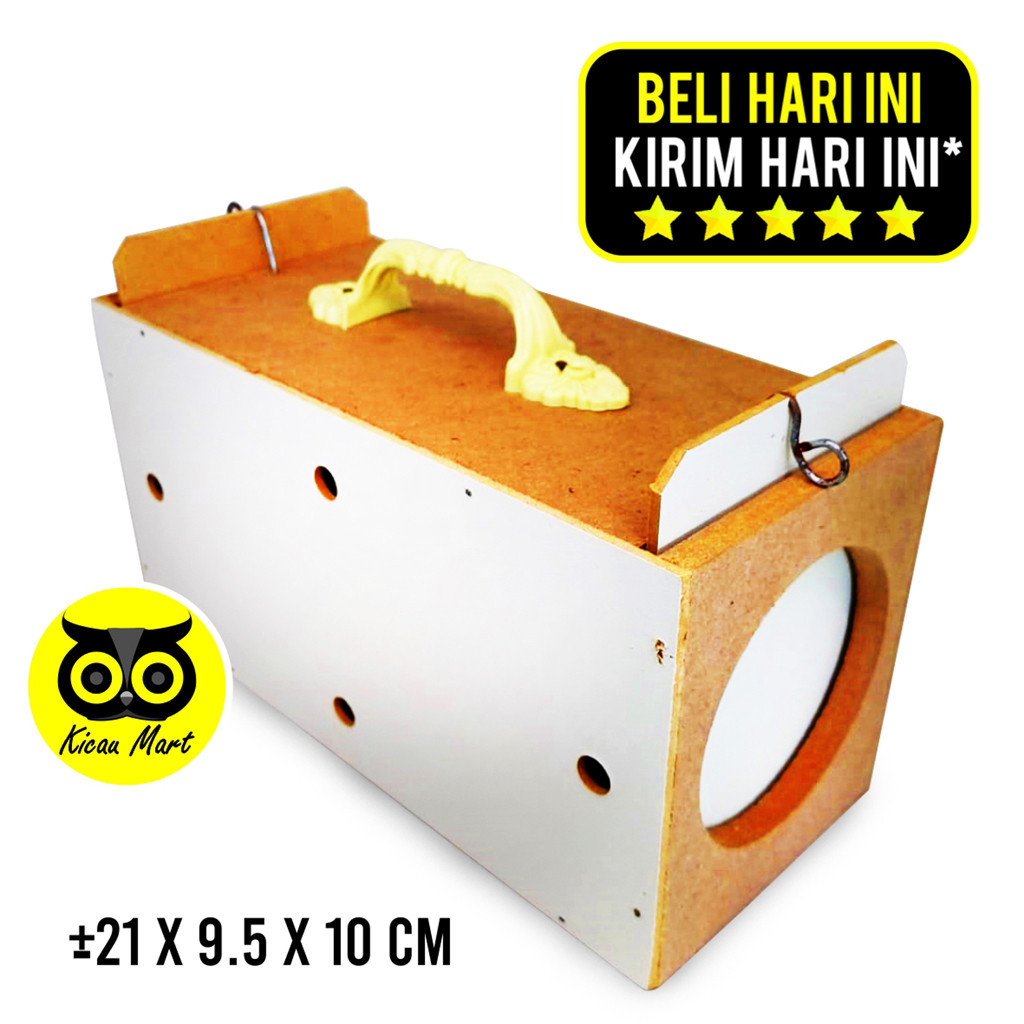 KICAU MART Kotak Kayu Portable Untuk Bawa Burung Travel Box Tas Jinjing 1 Pintu Tempat Bawa Burung 1