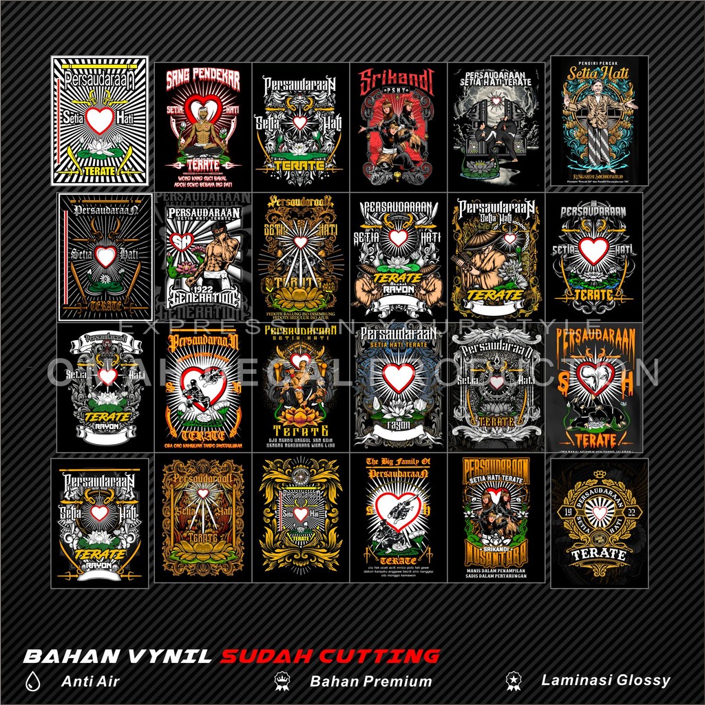 

STIKER SILAT PSHT Anti Air Terbaru - Tahan Air, Bahan Vinyl, 100% Original