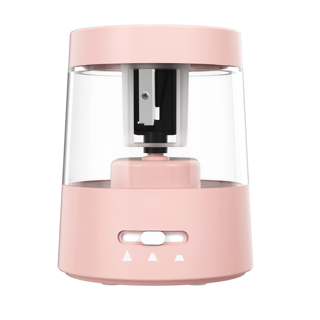 

Factory Wholesale Automatic Pencil Sharpeners Battery USB Powered Pink Electric Pencil Sharpener For Kid Children