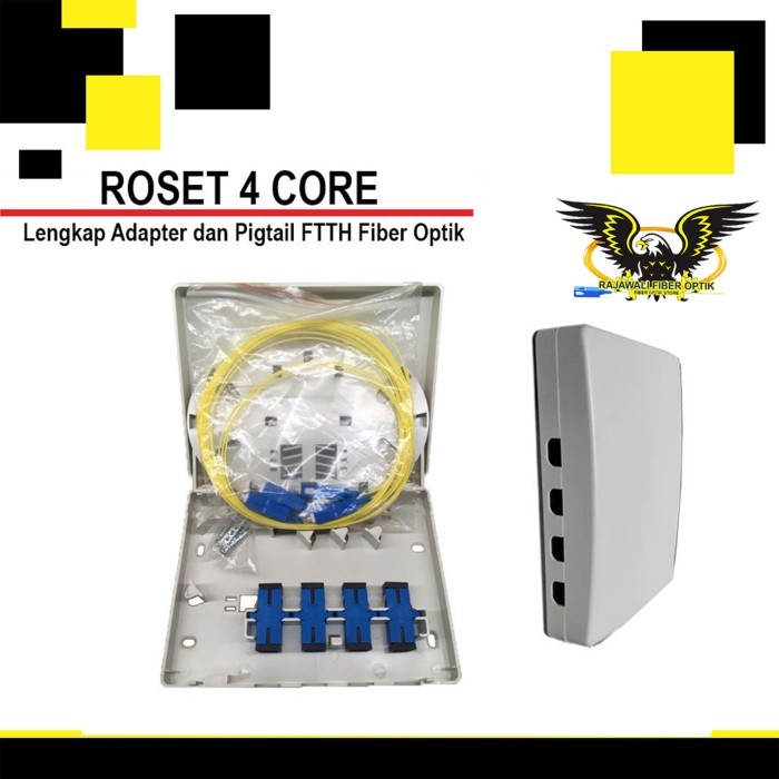 Roset 4core/ Roset 4 core/ roset 4c lengkap adapter dan pigtail