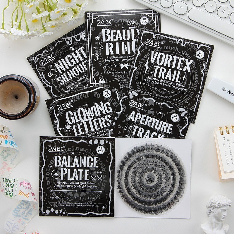 

[Gongjin] Sticker Circle Lingkaran Surrounded by Beauty Viral Scrapbook Bujo Quotes Word Kiss Cut Bulat HRZM