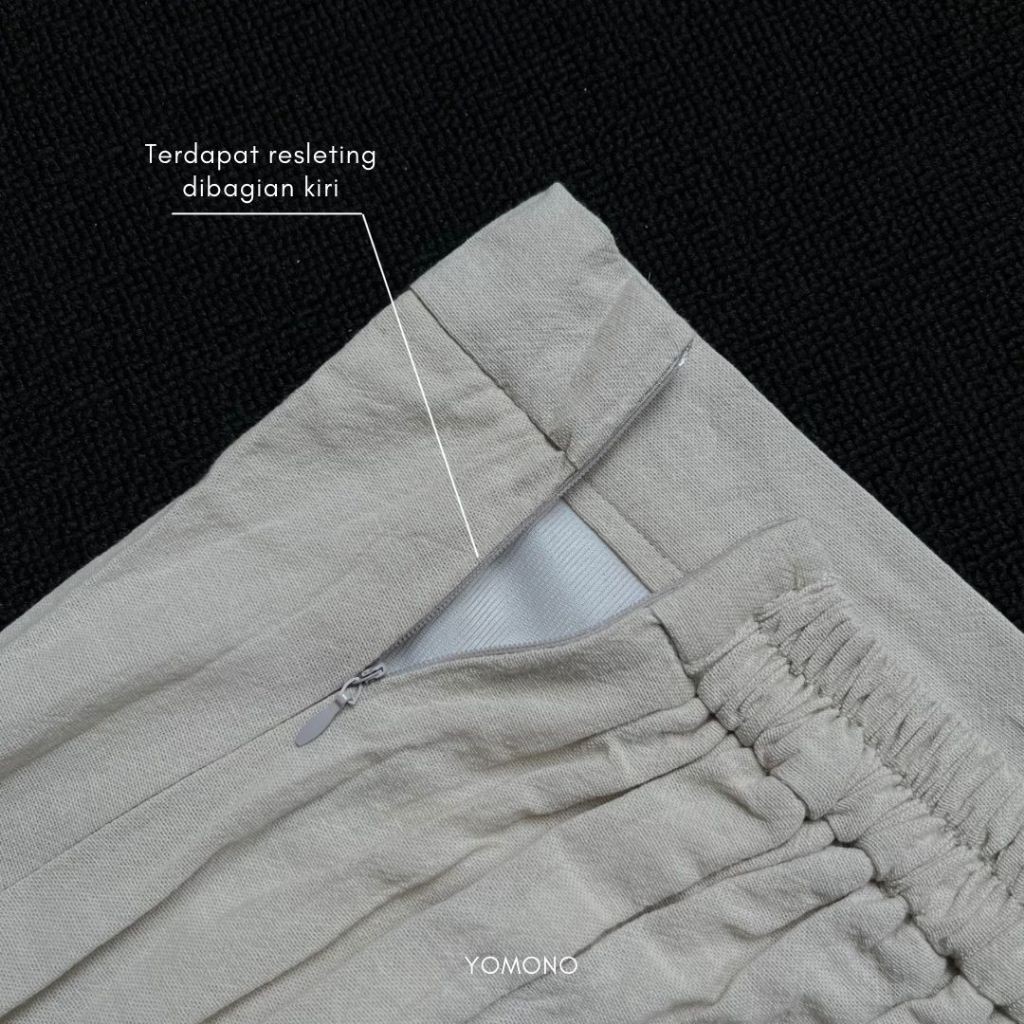 Korean Katun Sage Basic Linen Skirt/ Rok Linen