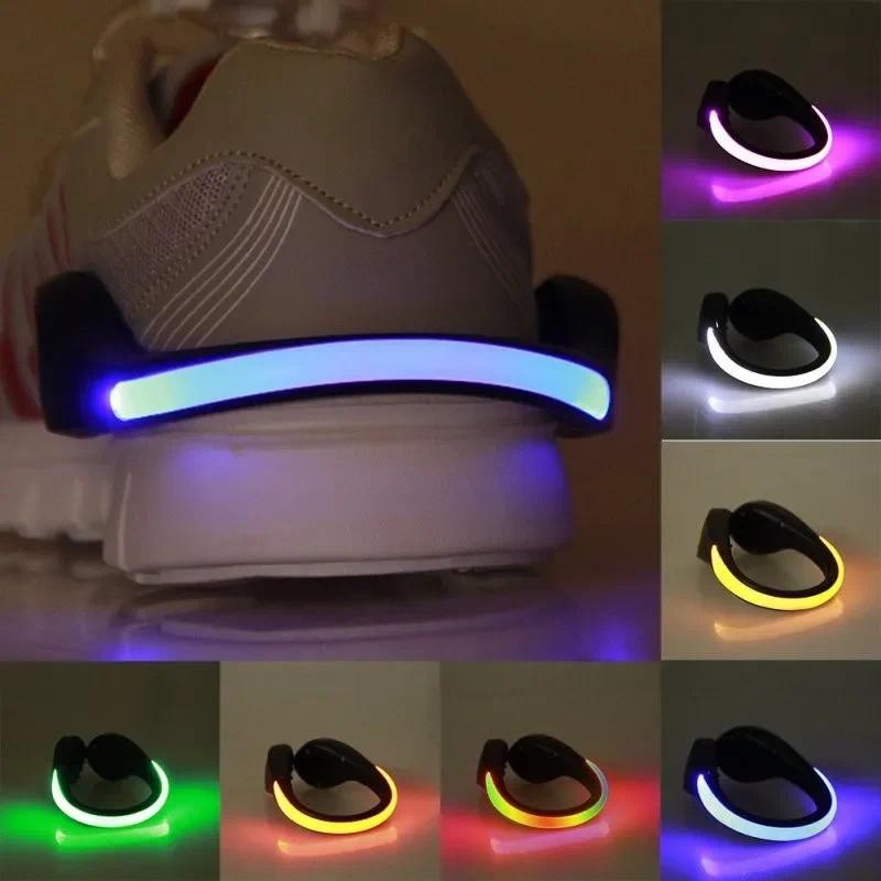 LED Luminous Shoe Clip Outdoor Bicycle LED Luminous Night Running Shoe Safety Clips Cycling Sports W