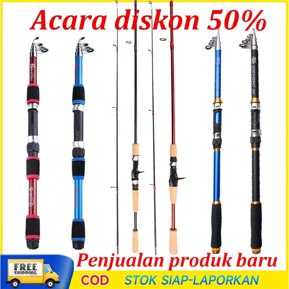 ⭐Acara diskon 50%⭐Joran Pancing Serat Karbon Murah/Penjualan produk baru/Spin casting/bc