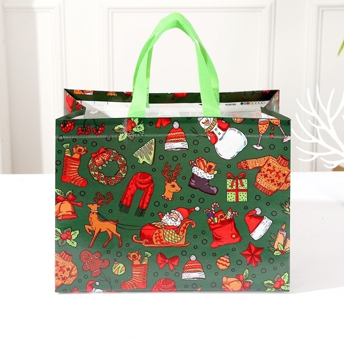 

Shopping Bag Natal Jumbo Tas Souvenir Kantong Kado Natal Goodie Bag Santa Merry Christmas Souvenir Sovenir Natal Murah Grosir - XL 8001-6