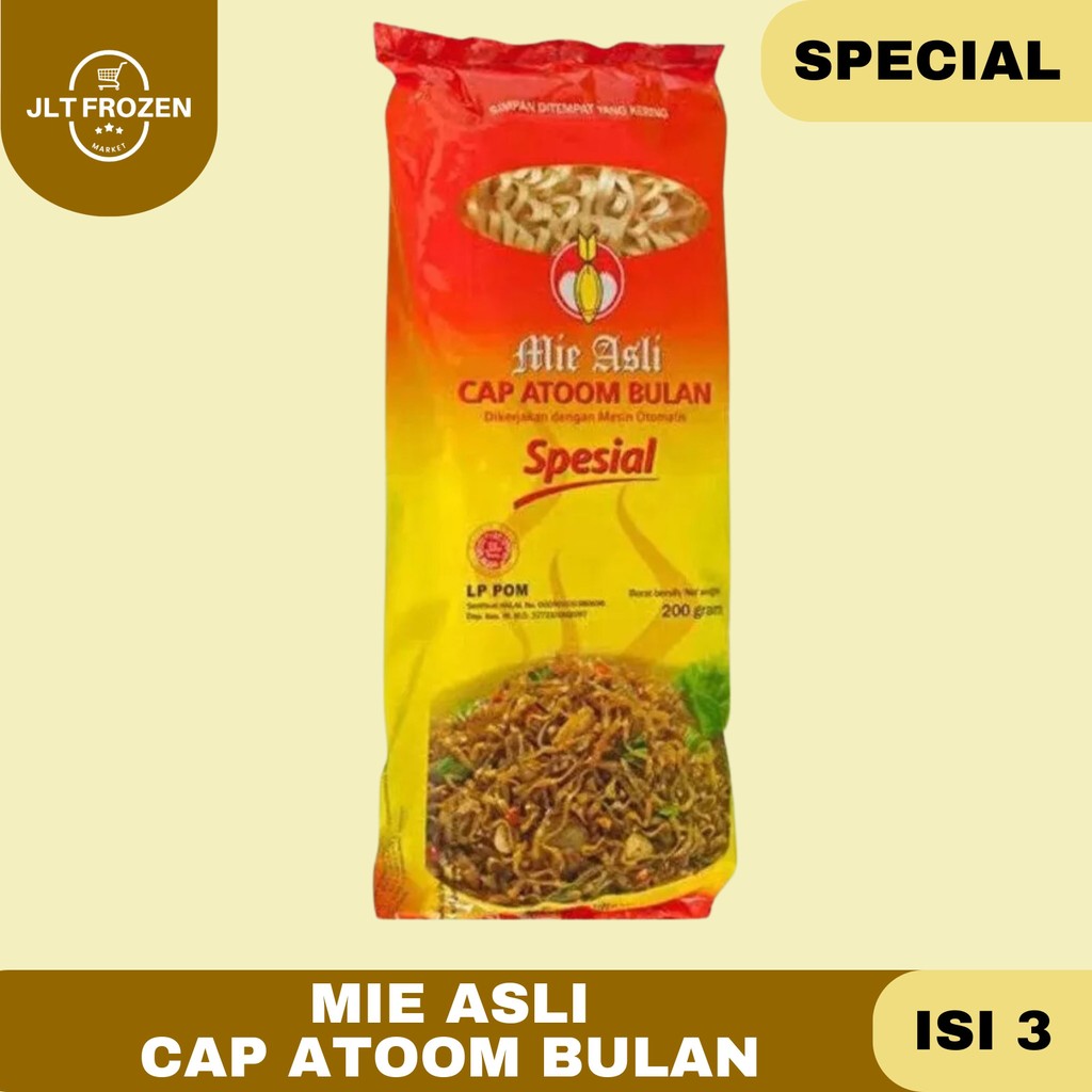 

Mie SPESIAL / Mie Asli / Mie Telor / Cap Atom Bulan / Mie Atoom Spesial Isi 3