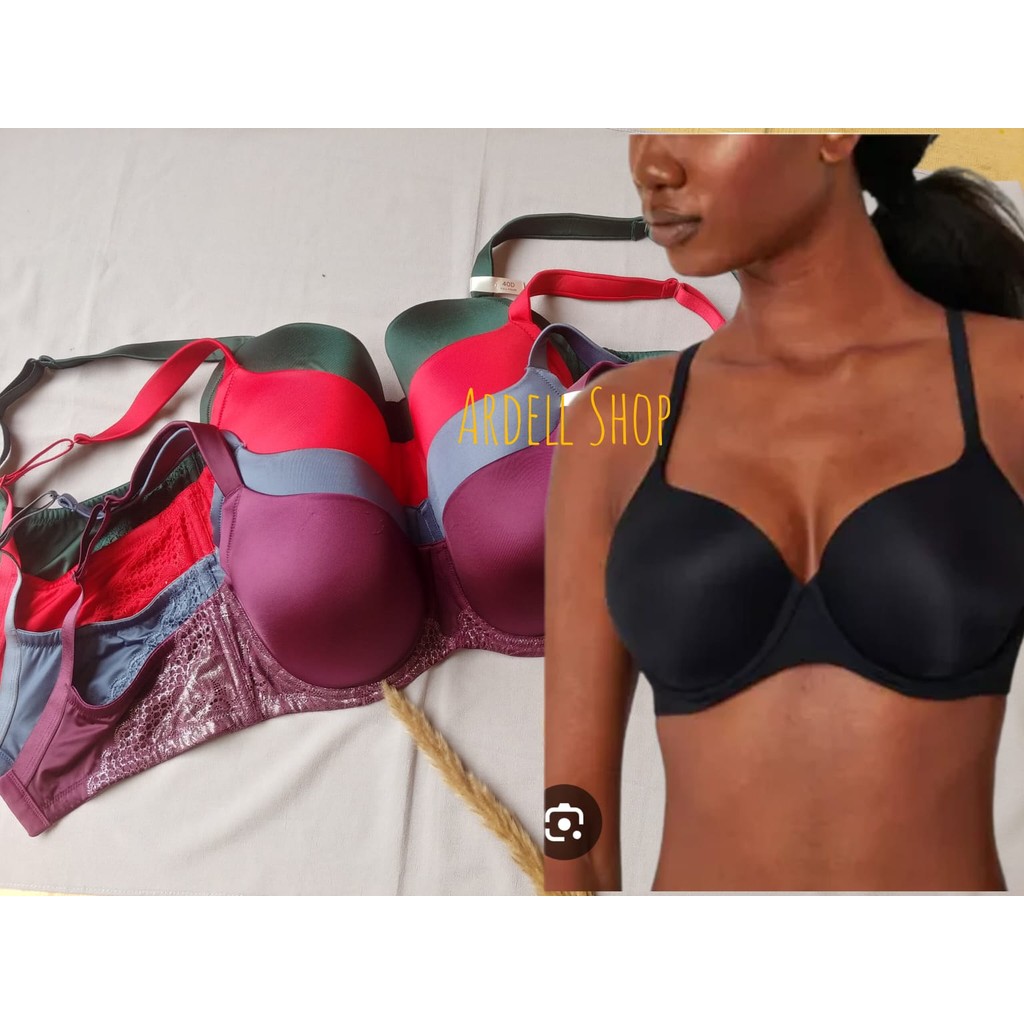 Bra Ambrielle 40D Kawat Busa Tipis Warna Army Green Nyaman Dipakai Bra Wanita Big Size - AFF