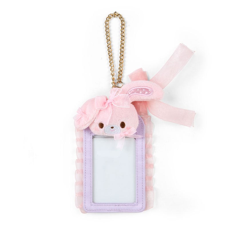 

Bonbonribbon Bunny Card Holder Pass Case Idol Photo Display Kawaii Cute Bag Keychain Charms Key Ring