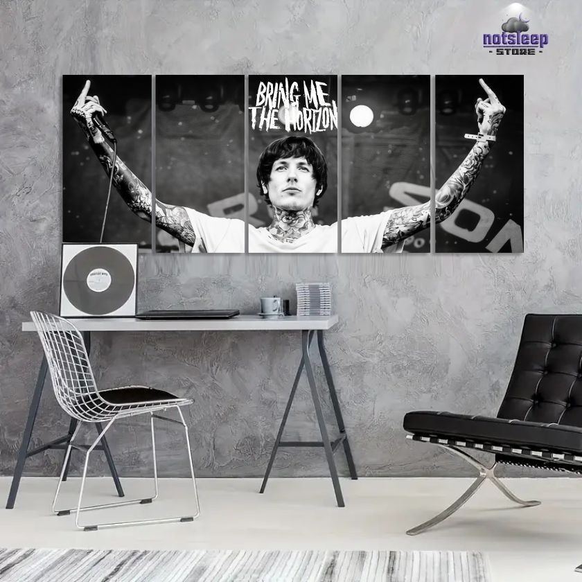 Poster bringmethehorizon  Hiasan dinding kamar Poster kayu band Bmth 1 set  Hiasan Pajangan