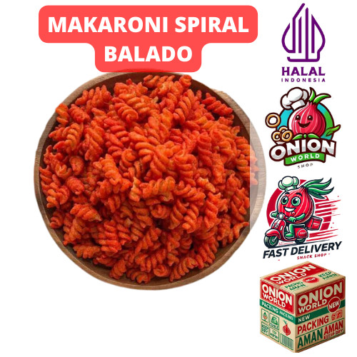 

UWD MAKARONI SPIRAL BALADO 1Kg Makaroni Pedas Makaroni Bantet Makaroni Pipa Bantet Makaroni Fusili