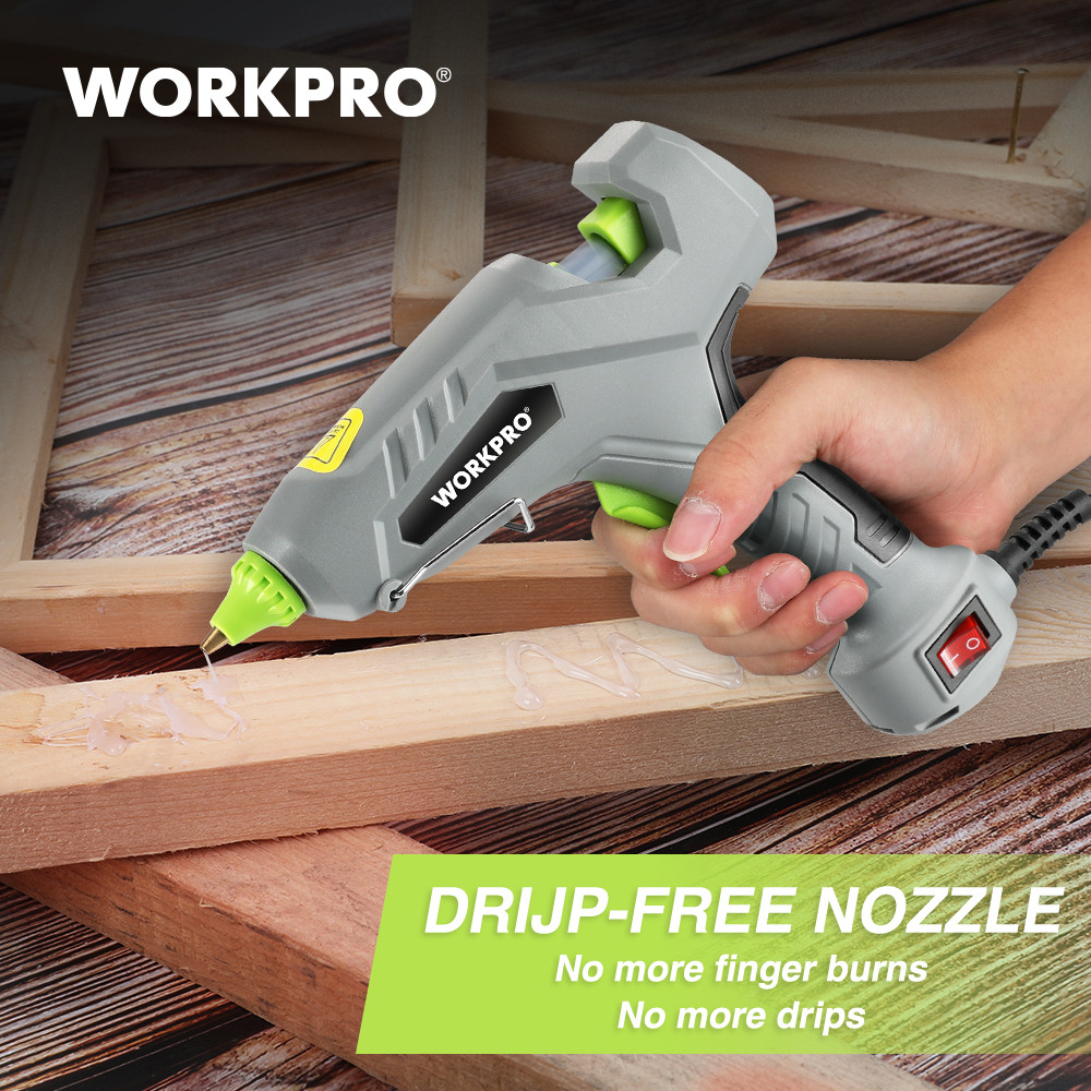 

WORKPRO 60W Glue Gun Hot Silicone Gun Hot Melt Glue Gun with 20pcs Premium Glue Sticks for DIY Crafts Arts DIY Tools