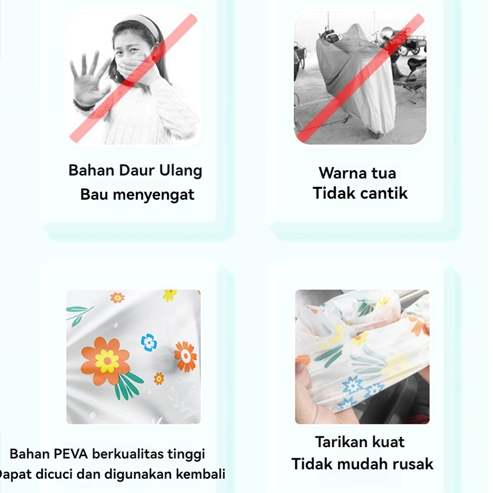 CUCI GUDANG Sarung Penutup Sepeda Motor Transparan Sarung Sepeda Listrik Indoor Outdoor Anti Air