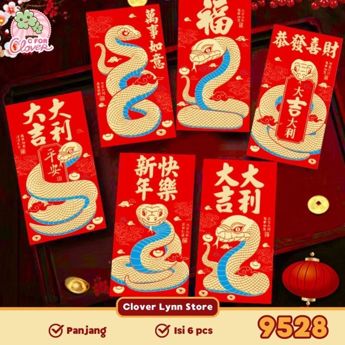 

ANGPAO PREMIUM IMLEK SNAKE YEAR ISI 6 PCS amplop chinese new year cfc - PJG 9528