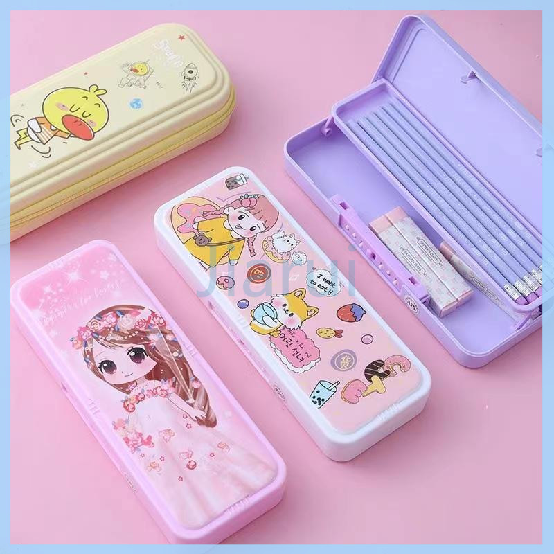 

Jiarui Tempat pensil kata sandi dua lapis/tempat pensil berkapasitas besar/tempat pensil kata sandi anak