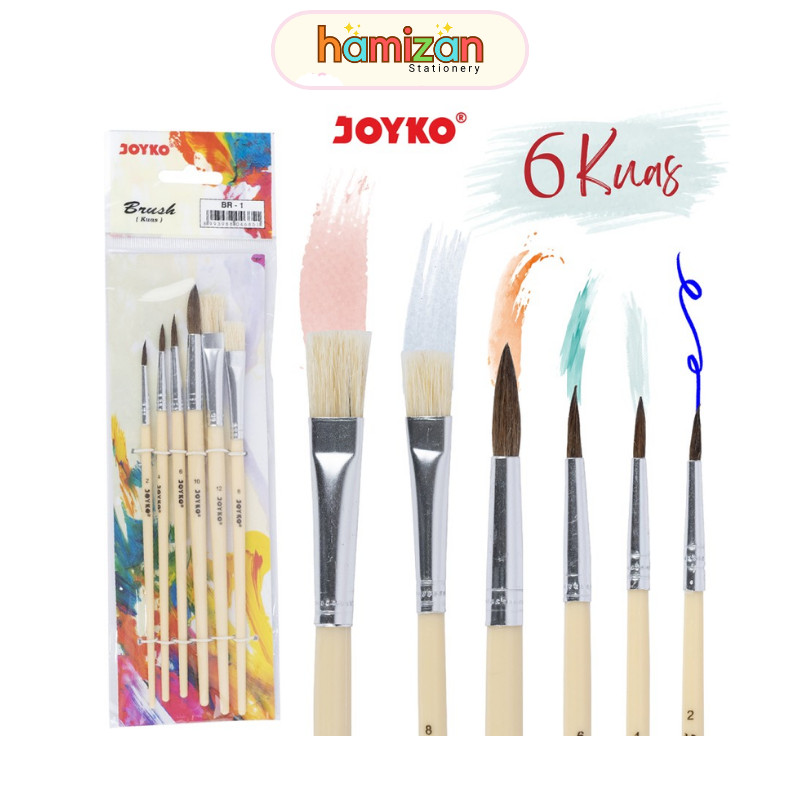 

Kuas Cat Lukis Joyko BR-1 Br1 / Joyko Mix Brush Set 6 / Brush / Kuas Cat Air / Lukis / Acrylic Joyko BR-1 Murah Berkualitas