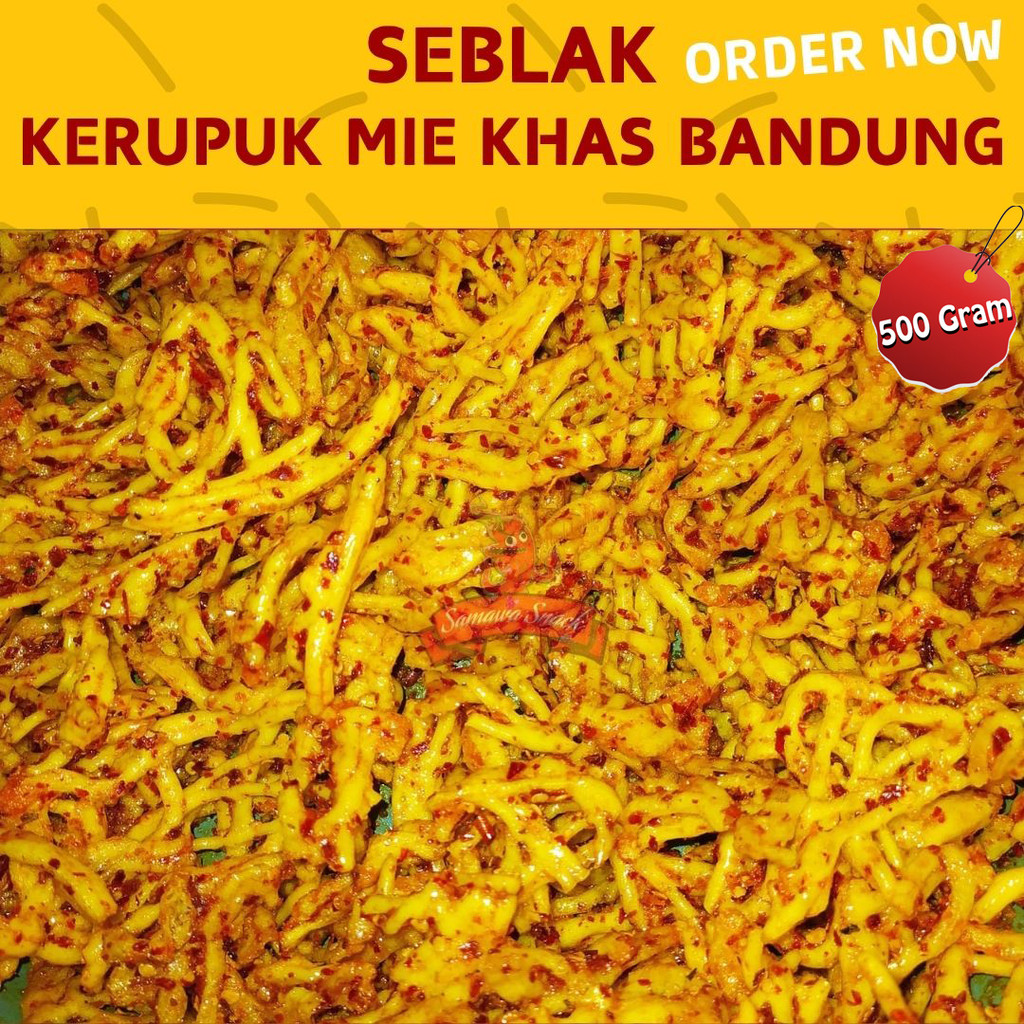 

Kerupuk mie extra pedas daun jeruk isi 500 gr / seblak kiloan