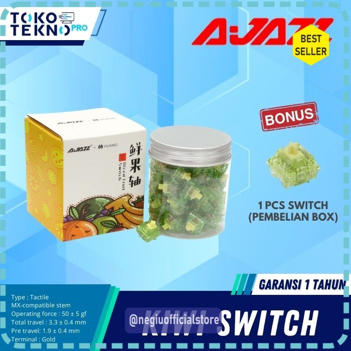 (TTP) AJAZZ x Huano Kiwi Switch Dice Fruit 3-Pin Mechanical Keyboard