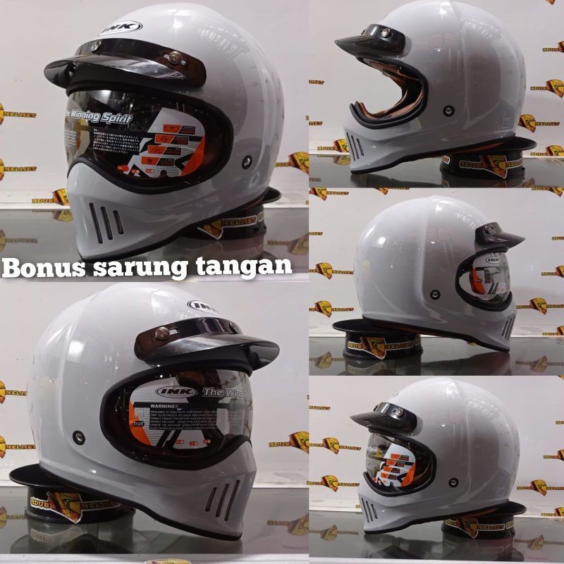 Helm INK Trooper Solid Polos Dan Motif Original SNI-DOT
