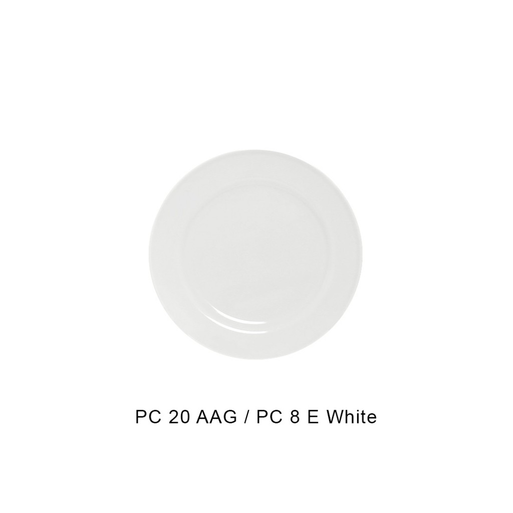 Piring Keramik 20CM (1PCS) Polos By Indo Keramik / Piring Kue Keramik / Piring Ceper Keramik / PC20-